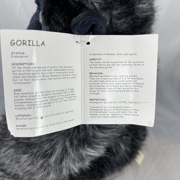 SOS Save Our Space Gorilla Ape Monkey Stuffed Animal Plush San Diego Zoo - Picture 7 of 11